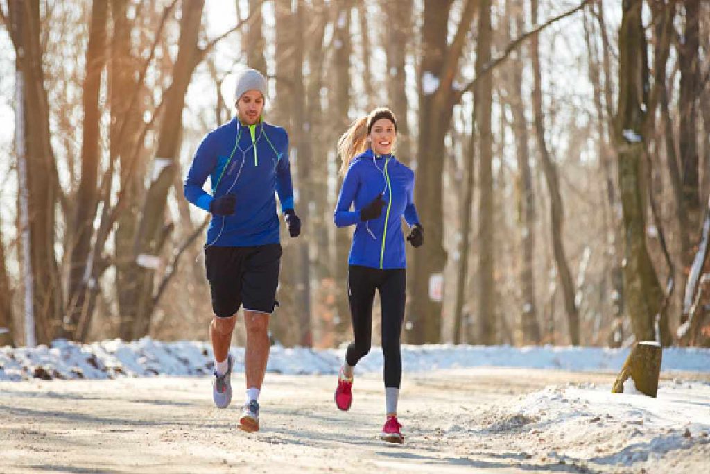 Running in the snow