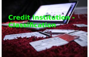 Credit Institution - Classification