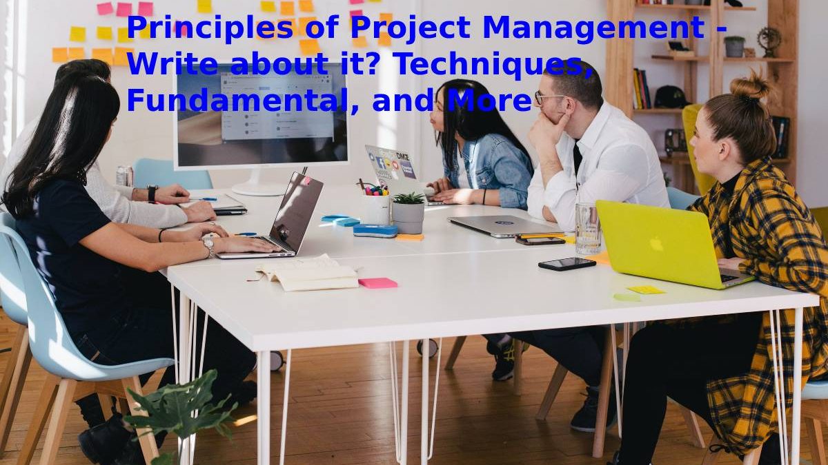Principles of Project Management – Write about it? Techniques, Fundamental, and More