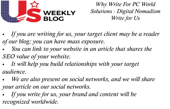 US weekly Why Write for Us