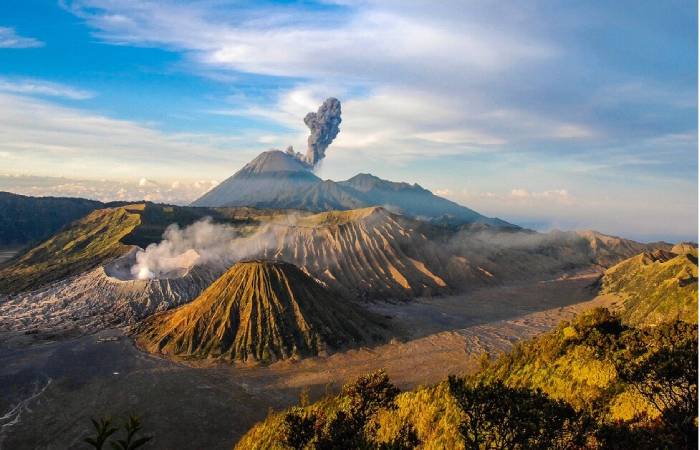 Why do more volcanoes occur in Indonesia?