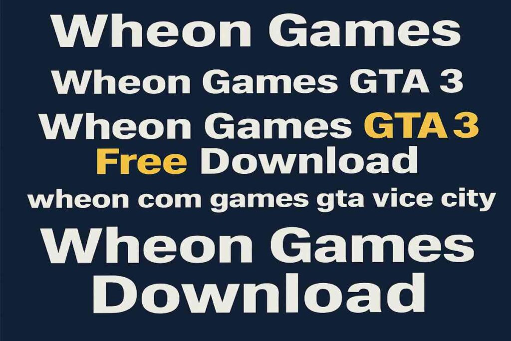 Wheon Games